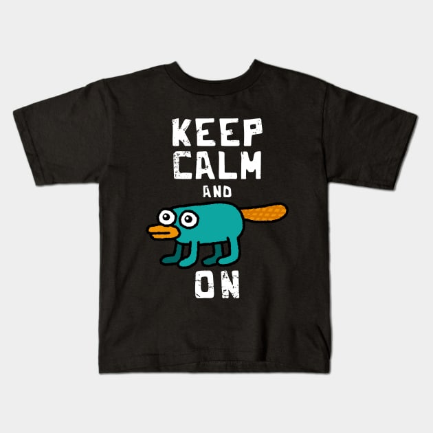 Keep Calm and Perry on - Perry the Platipus Kids T-Shirt by Teen Chic